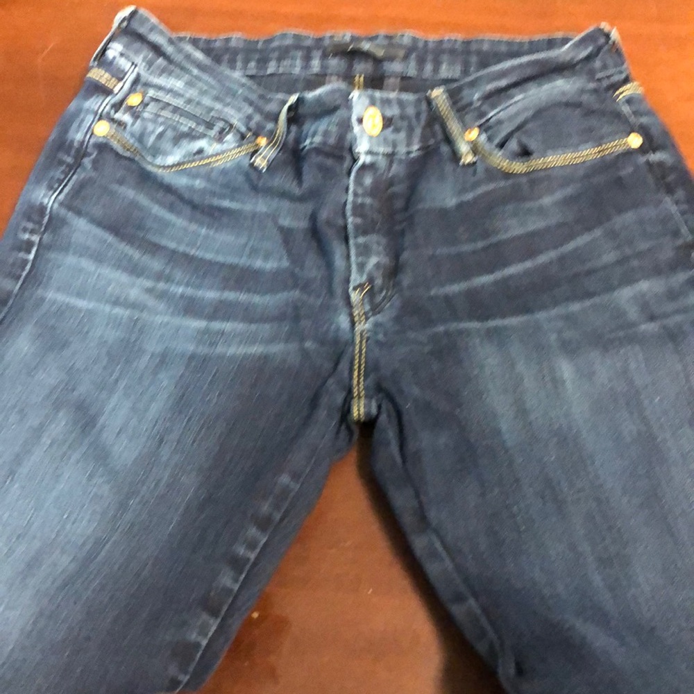 For all mankind blue jeans slightly used excellent condition.